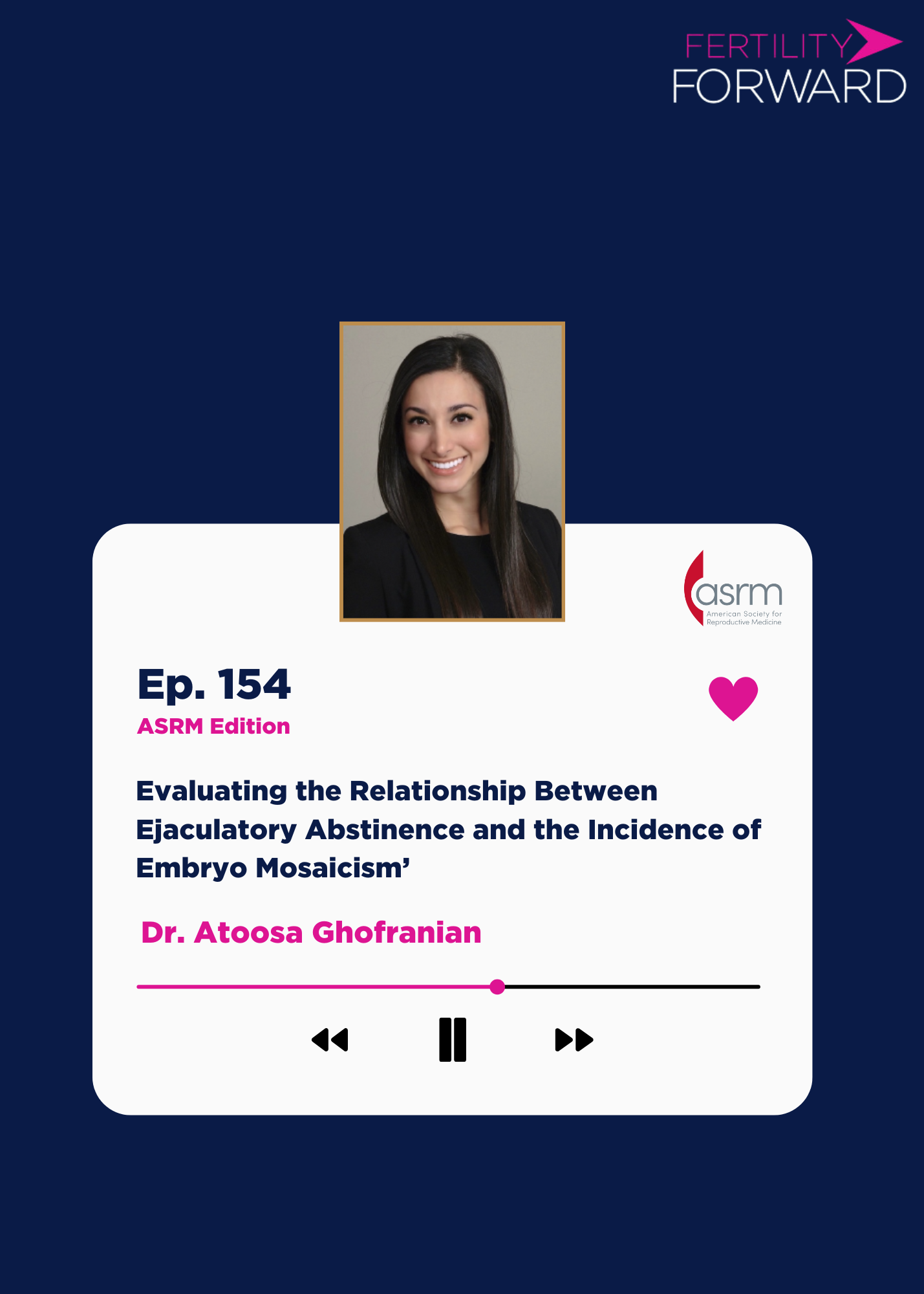 Ep 154: ‘Evaluating the Relationship Between Ejaculatory Abstinence and the Incidence of Embryo Mosaicism’ with Atoosa Ghofranian